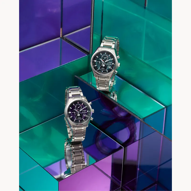 Tsuki-Yomi A-T Purple Dial Super Titanium Bracelet BY1010-81Z Tsuki-Yomi A-T Purple Dial Super Titanium Bracelet BY1010-81Z